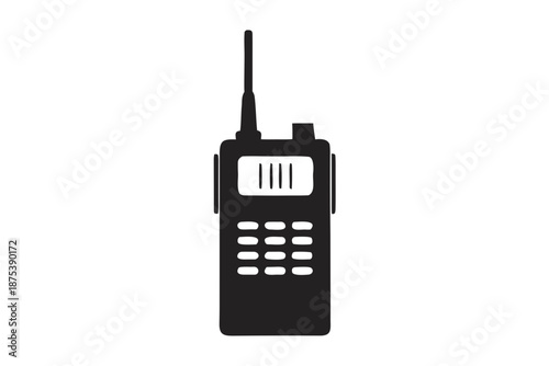 Walkie talkie icon, walkie talkie silhouette vector 