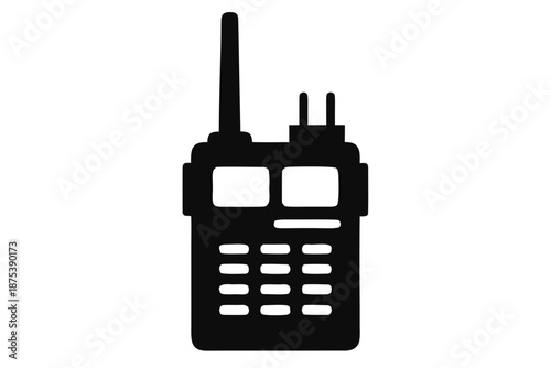 Walkie talkie icon, walkie talkie silhouette vector 