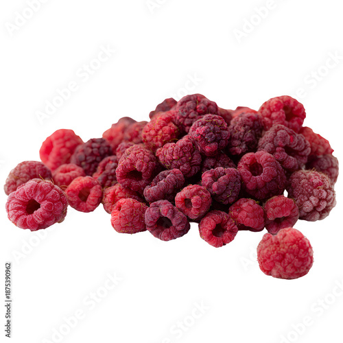raspberries isolated on transparent