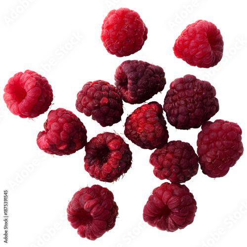 seamless pattern of raspberries