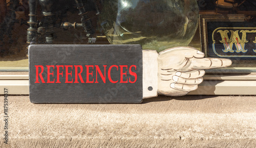 Tableau sur toile References or reference symbol