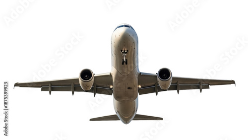 Vászonkép Commercial airplane isolated PNG on transparent background, passenger jet airlin