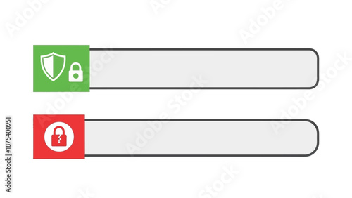 Security and privacy status indicators protected and compromised system alerts