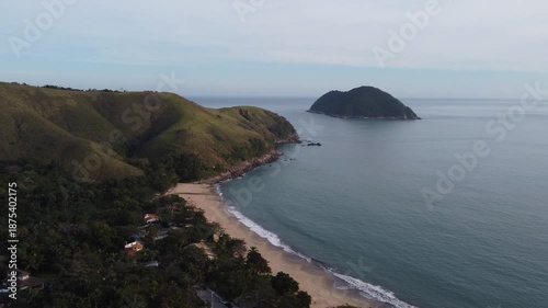 Beautiful beach on the Atlantic rainforest coast.