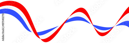 America ribbon design element vector. red and blue  ribbon
