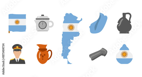 Argentina national symbols and cultural icons collection