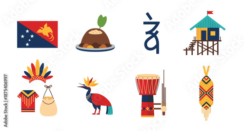 Papua New Guinea cultural symbols and landmarks collection