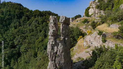 Sentiero degli Dei, Italy, aerial drone view