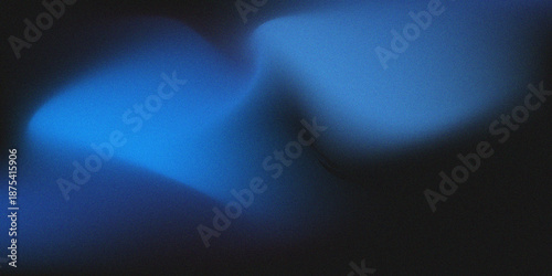 A dark background with blue light shining through abstract shapes