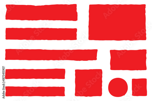 Doodle hand drawn frames with irregular uneven shapes, curved picture and painting frameworks, organic forms, colorful squares with wavy rough edges, wavy irregular rectangles 