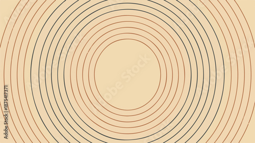 Concentric circles on beige background pattern shapes
