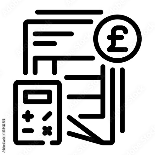 pound line icon