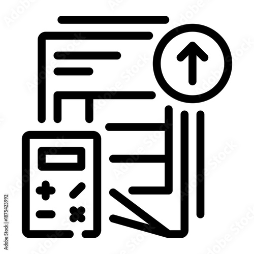 up arrow line icon