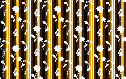 Hand draw flowers pattern in vector. Abstract flower pattern design