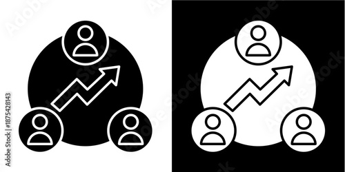 Team Support Icon Set White Glyph Style Collection