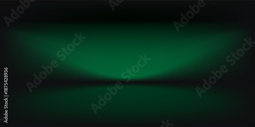 Abstract gradient podium background. Empty green 3D studio background. Clean scene for product presentation mockup template. eps 10