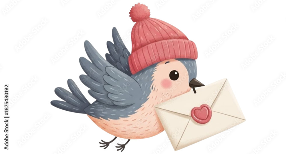 Naklejka premium bird with letter