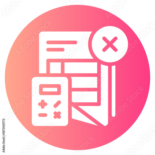 delete gradient icon