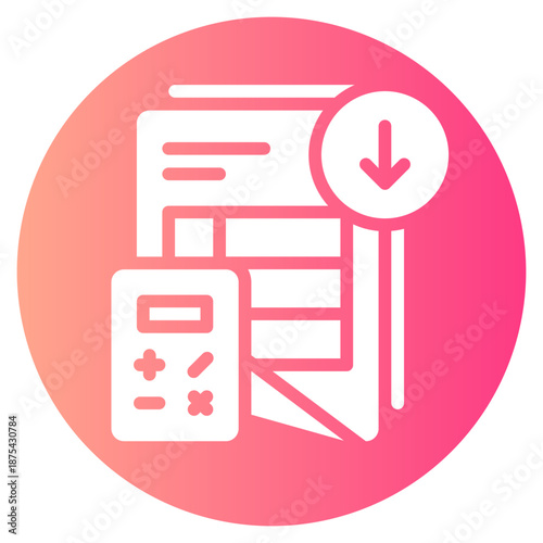 down arrow gradient icon