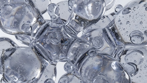 Frozen Ice Cubes with Bubbles