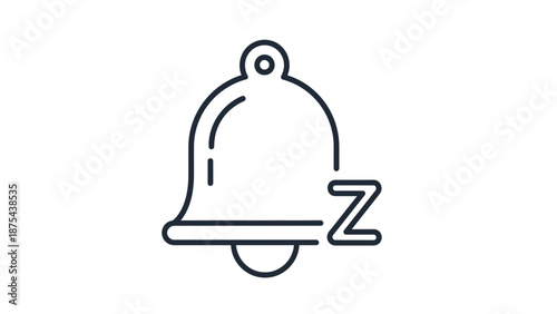 Bell icon with Zzz symbol, representing sleep mode or silent notifications