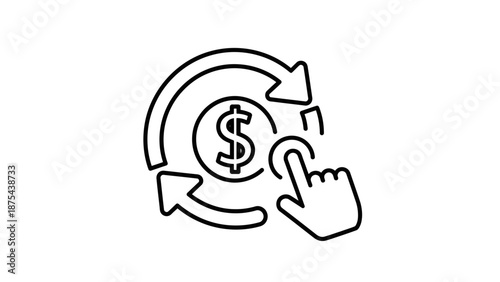 Click Money Icon: Pay Per Click, Online Advertising, Digital Marketing and Revenue Cycle