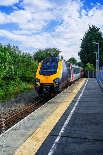 suburban commuter passenger railway station england uk