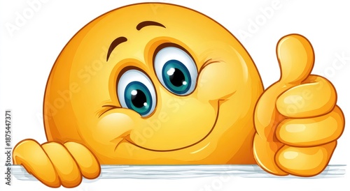 Smiling Emoji Giving a Thumbs Up Gesture.