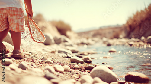 A child with a small fishin...