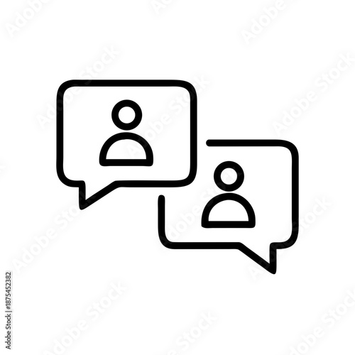 Outline chat Bubble and communication SVG icons