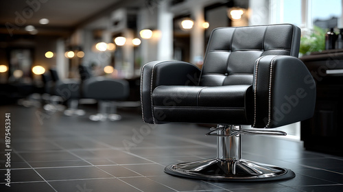 Empty salon chair waiting f...