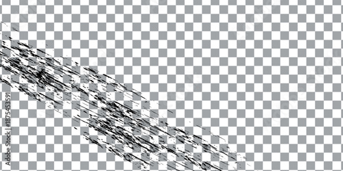 Tire tracks background for rally, drift, motocross, off-road and other auto and motorsport. Black tire marks on a white background with a worn effect and splashes of dirt..