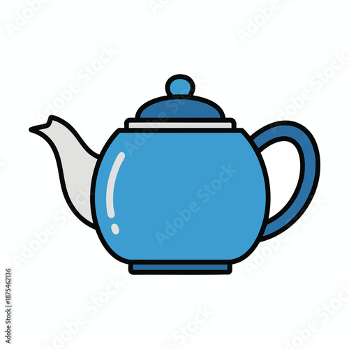 Blue Teapot Illustration