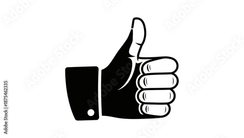 Thumbs Up Hand Gesture with Sleeve, Positive Approval Sign Isolated White Background