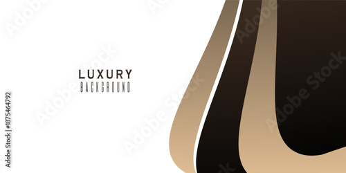 black elegant background with wave brown mocha modern luxury . trendy design