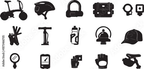 Collection of various tools and equipment icons