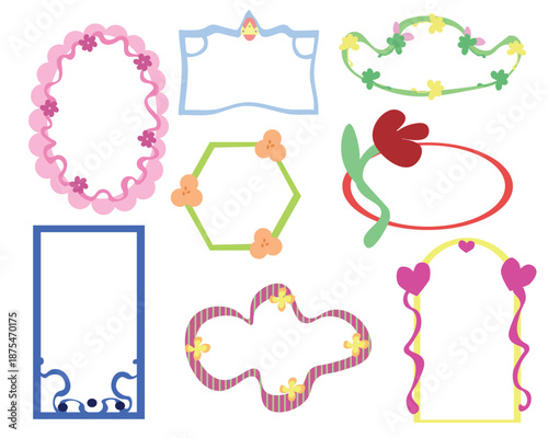 Cute Planner Stickers Set With Hand Drawn Food And Flowers