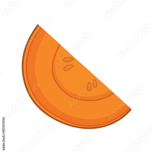 Vibrant Orange Slice Illustration