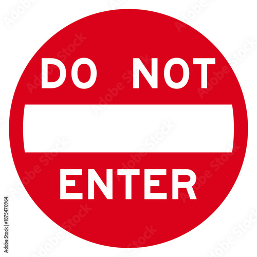 Do Not Enter Road Sign R5-1 – U.S. MUTCD Regulatory Sign Vector