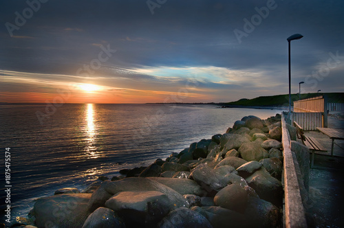 Abends auf der Hafenmole