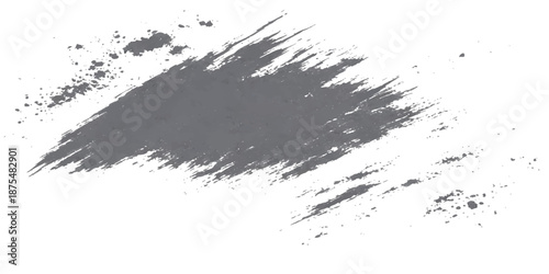 Abstract black ink splat and messy grunge texture design featuring artistic paint splatters and liquid spray blots on a dark dirty brush stroke pattern element