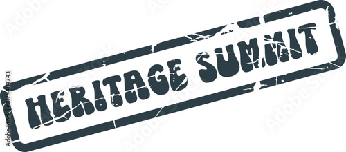 Heritage Summit Dark Text on a Distressed Rectangular Rubber Stamp
