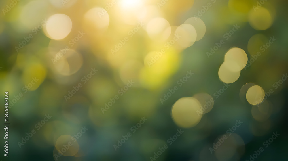 Obraz premium Refreshing cheerful gentle background sets mood for uplifting message. Bokeh light from natural sunlight adds warmth, soft inviting atmosphere and glowing radiance