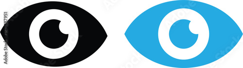 Eye icon set. Vision and sight symbols. View sign. Optical and watch design. 
Watch icon set. Eye look symbols. Visibility sign
