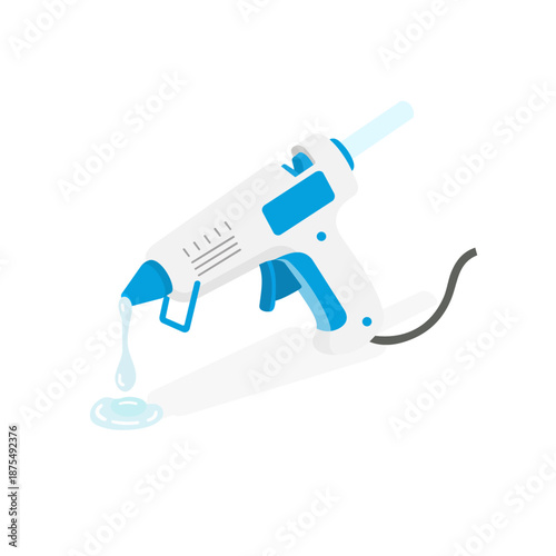 Hot glue gun pistol vector illustration isolated on white background