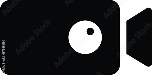 A glyph icon in eps format displaying a unique symbol on a black background