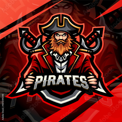 Pirates esport mascot logo design
