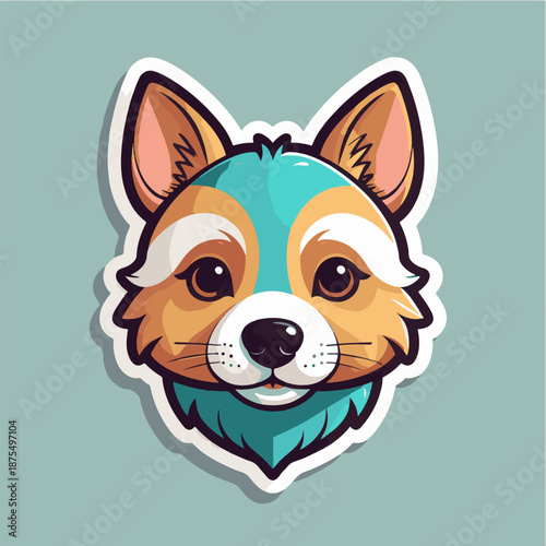 Ultra simple cute cartoon vector sticker with clean lines, minimal colors, flat design, perfect for modern chat and digital use