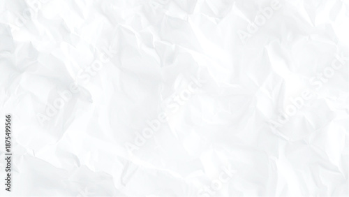 Crumpled white paper texture background with creases and folds