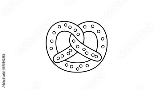 Soft salted pretzel modern vector icon for web and app design